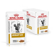 Royal Canin Veterinary Urinary S/O | Confezione Doppia | 2 x 12 x 85 g | Alimento dietetico completo per gatti | Per la dissoluzione dei calcoli di struvite | Basso indice RSS | Bocconcini in salsa