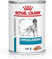 Royal Canin Veterinary Hypoallergenic Mousse | 12 x 400 g | Mangime dietetico completo per cani adulti | Con proteine idrolizzate | Per il supporto della barriera cutanea