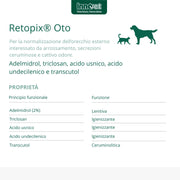 Innovet Retopix OTO Gocce Auricolari ad Azione lenitiva, igienizzante e ceruminolitica per Cani e Gatti, Calma l' Arrossamento e previene Cattivo Odore - Confezione con flacone contagocce 15 ml