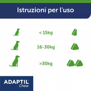ADAPTIL? Chew - Snack Naturali Calmanti - 30 Pezzi - Tranquillante e Antistress per Cani Agitati Iperattivi, Rilassamento per Viaggi e Momenti Stressanti