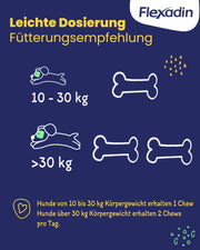 Flexadin? Young Dog Maxi, per articolazioni sane di cani da ragazzo a partire da 10 kg, con glucosamina, condroitina, omega-3, artiglio del diavolo ? 60 colli per articolazioni