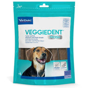 Virbac VeggieDent - Strisce da masticare per cani di taglia media (da 10 a 30 kg), 15 strisce