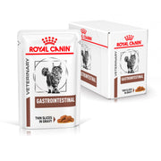 Royal Canin Veterinary Gastrointestinal | Confezione Doppia | 2 x 12 x 85 g | Cibo umido per gatti adulti | Pezzi fini in salsa | Per i disturbi dell'assorbimento intestinale