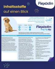 Flexadin? Young Dog Maxi, per articolazioni sane di cani da ragazzo a partire da 10 kg, con glucosamina, condroitina, omega-3, artiglio del diavolo ? 60 colli per articolazioni