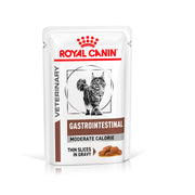 ROYAL CANIN Veterinary Gatrointestinal Moderate Calorie | 12 x 85 g | Alimento dietetico Completo per Gatti | per alleviare i disturbi acuti dell'assorbimento intestinale