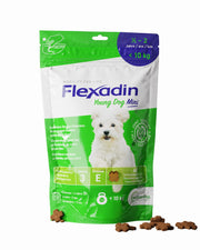 Flexadin ? Young Dog Mini| Per articolazioni sane di cani da ragazzo fino a 10 kg | con glucosamina, condroitina, omega-3 & artiglio del diavolo ? 60 colli per articolazioni