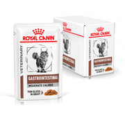 ROYAL CANIN Veterinary Gatrointestinal Moderate Calorie | 12 x 85 g | Alimento dietetico Completo per Gatti | per alleviare i disturbi acuti dell'assorbimento intestinale