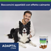ADAPTIL? Chew - Snack Naturali Calmanti - 30 Pezzi - Tranquillante e Antistress per Cani Agitati Iperattivi, Rilassamento per Viaggi e Momenti Stressanti