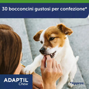 ADAPTIL? Chew - Snack Naturali Calmanti - 30 Pezzi - Tranquillante e Antistress per Cani Agitati Iperattivi, Rilassamento per Viaggi e Momenti Stressanti