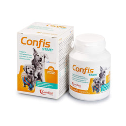 Candioli Confis Start - Supporto del metabolismo articolare in caso di osteoartrite per cani adulti e cuccioli, Barattolo da 40 compresse, 80 gr